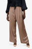 Jenni Kayne Green Wide Leg Silk Pants Size L