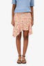 Veronica Beard Pink Floral Lace Embroidered Mini Skirt Size 8