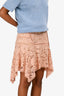Veronica Beard Pink Floral Lace Embroidered Mini Skirt Size 8