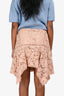 Veronica Beard Pink Floral Lace Embroidered Mini Skirt Size 8