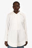 A.L.C White Cotton Button Down Blouse Size M