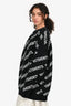 Vetements Black/White Cotton Knit Logo Sweater Size XS