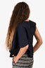 Jacquemus Black/Navy Ruffled Top Size 38
