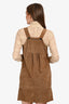 Sportmax Code Brown Suede Sleeveless Mini Dress Size 6