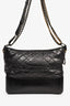 Pre-Loved Chanel™ 2017/18 Black Aged Calfskin Medium Gabrielle Hobo