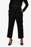 Vince Black Wool Cinched Wide Leg Pants Size L