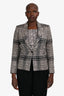 Judith & Charles Black/Grey Tweed Single Button Blazer Size 8