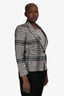 Judith & Charles Black/Grey Tweed Single Button Blazer Size 8