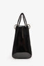 Christian Dior Black Patent Leather Cannage 'Lady Dior' Medium Top Handle Bag with Strap
