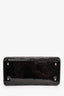 Christian Dior Black Patent Leather Cannage 'Lady Dior' Medium Top Handle Bag with Strap