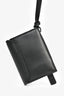 Jacquemus Black Leather Card Holder with Strap