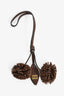 Miu Miu Brown 'Briarwood Trick' Leather Key Ring