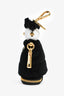 Prada Black Velvet Robot Bag Charm