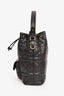 Christian Dior Black Cannage Leather 'Caro' Small Bucket Bag