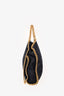 Stella McCartney Navy Suede Gold Chain Fold Over Falabella Shoulder Bag