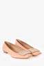 Roger Vivier Cream Patent Square Toe Flats Size 38