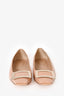 Roger Vivier Cream Patent Square Toe Flats Size 38