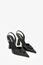 Versace Black Leather Medusa Slingback Pumps Size 38