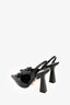 Versace Black Leather Medusa Slingback Pumps Size 38