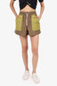 L'Academie Green Cargo Shorts Size S