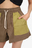 L'Academie Green Cargo Shorts Size S
