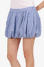 Lovers & Friends Blue/White Plaid Bubble Skirt Size S