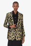 Smythe Gold/Black Cheetah Print Blazer size 2