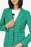 Smythe Green/Black Plaid Blazer Size 8