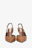 Valentino Tan Leather Rockstud Slingback Heels Size 38