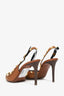 Valentino Tan Leather Rockstud Slingback Heels Size 38