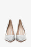 Schutz Silver Snake Embossed Pumps Size 9