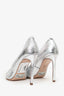 Schutz Silver Snake Embossed Pumps Size 9