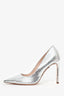 Schutz Silver Snake Embossed Pumps Size 9