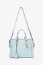 Alexander McQueen Light Blue Skull Top Handle Bag
