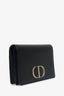 Christian Dior 30 Black Leather Montaigne 2 in 1 Belt Bag