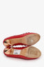 Christian Dior Red Patent Leather Stitching Detail Pumps Size 38.5