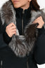 Mackage Black/ Silver Fox Fur Down Parka Coat Size XS