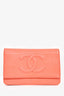 Pre-Loved Chanel™ 2012-13 Coral Caviar Leather Timeless CC Wallet On Chain