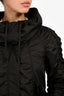 Burberry Sport Black Nylon Midi Zip Jacket Size XS