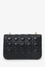 Christian Dior 2018 Black Lambskin Cannage Dioraddict Flap Bag