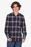Burberry Blue Check Button Up Unicorn Patch Shirt Size M Mens