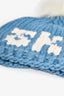 Gogo Blue Wool 'Ski' Pom Pom Detail Toque