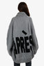 Gogo Grey Wool 'Apres' Long Sleeve Button Up Cardigan One Size