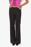 Sandro Black Straight Leg Crystal Detail Pants size 36