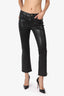 Frame Black Leather 'Le Crop Mini Boot' Pants Size 27