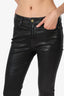 Frame Black Leather 'Le Crop Mini Boot' Pants Size 27