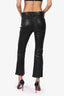 Frame Black Leather 'Le Crop Mini Boot' Pants Size 27