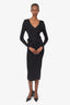 Rudsak Black Knit Long Sleeve V-Neck Dress Size XS