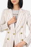 Smythe Beige/Cream Stripped Blazer Size 4