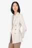 Smythe Beige/Cream Stripped Blazer Size 4